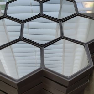 Set of 5 honeycomb mirrors